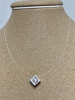 *Колье р.38 Белый Фианит арт. с1.04.01.00-245 Вес 0,92 г - фото 158623