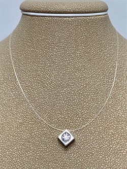 *Колье р.38 Белый Фианит арт. с1.04.01.00-245 Вес 0,92 г - фото 158624