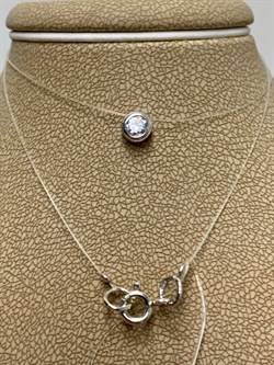 *Колье р.38 Белый Фианит арт. Л-1083р-175 Вес 0,7 г - фото 159286 *Колье р.38 Белый Фианит арт. Л-1083р-175 Вес 0,7 г - фото 159286