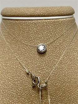 *Колье р.38 Белый Фианит арт. Л-1083р-175 Вес 0,7 г - фото 159289 *Колье р.38 Белый Фианит арт. Л-1083р-175 Вес 0,7 г - фото 159289