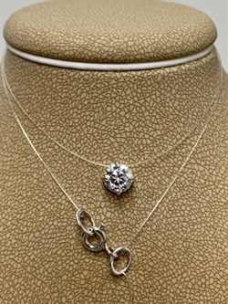 *Колье р.38 Белый Фианит арт. с1.01.01.00-641 Вес 0,82 г - фото 159293