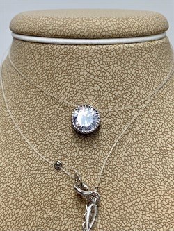 *Колье р.40 Белый Фианит Белый Родий арт. 441-10-87р-864 Вес 1,45 г - фото 159331 *Колье р.40 Белый Фианит Белый Родий арт. 441-10-87р-864 Вес 1,45 г - фото 159331