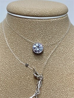 *Колье р.40 Белый Фианит Белый Родий арт. 441-10-87р-864 Вес 1,45 г - фото 159332 *Колье р.40 Белый Фианит Белый Родий арт. 441-10-87р-864 Вес 1,45 г - фото 159332