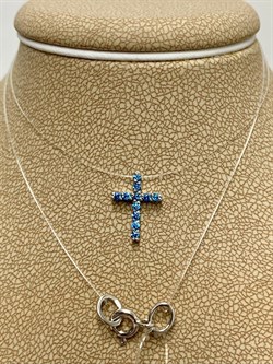 *Колье р.38 Голубой Сапфир иск арт. с1.10.11.08-383 Вес 0,76 г - фото 159359 *Колье р.38 Голубой Сапфир иск арт. с1.10.11.08-383 Вес 0,76 г - фото 159359