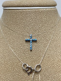 *Колье р.38 Голубой Сапфир иск арт. с1.10.11.08-383 Вес 0,76 г - фото 159360 *Колье р.38 Голубой Сапфир иск арт. с1.10.11.08-383 Вес 0,76 г - фото 159360