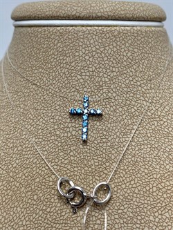 *Колье р.38 Голубой Сапфир иск арт. с1.10.11.08-383 Вес 0,76 г - фото 159361 *Колье р.38 Голубой Сапфир иск арт. с1.10.11.08-383 Вес 0,76 г - фото 159361