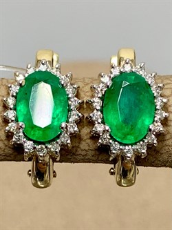 *Серьги Изумруд цв Лимонное арт 2-104-810-01-081 вес 2,99 г - фото 159434 *Серьги Изумруд цв Лимонное арт 2-104-810-01-081 вес 2,99 г - фото 159434