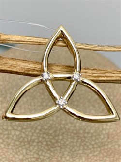 *Подвеска Триглав Белый Бр цв Лимонное арт. П312-6167-508 вес 2,3 г - фото 159504 *Подвеска Триглав Белый Бр цв Лимонное арт. П312-6167-508 вес 2,3 г - фото 159504