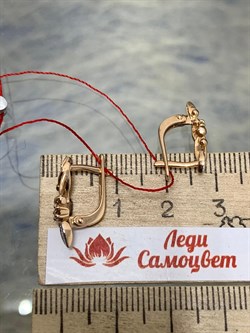 *Серьги Коньячный Бр цв Красное арт. 23340-117-119 вес 2,79 г - фото 160192 *Серьги Коньячный Бр цв Красное арт. 23340-117-119 вес 2,79 г - фото 160192