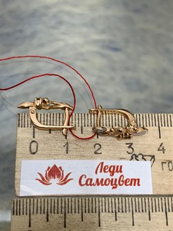 *Серьги Коньячный Бр цв Красное арт. 23340-117-119 вес 2,79 г - фото 160193 *Серьги Коньячный Бр цв Красное арт. 23340-117-119 вес 2,79 г - фото 160193