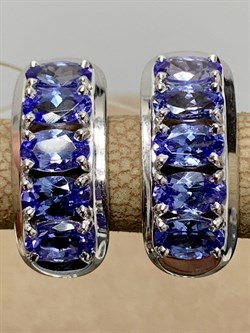 *Серьги Танзанит цв Белое арт. 2-107-293-31-740 вес 4,09 г - фото 161057 *Серьги Танзанит цв Белое арт. 2-107-293-31-740 вес 4,09 г - фото 161057