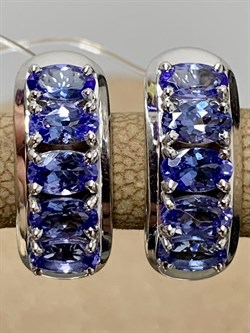 *Серьги Танзанит цв Белое арт. 2-107-293-31-740 вес 4,09 г - фото 161059 *Серьги Танзанит цв Белое арт. 2-107-293-31-740 вес 4,09 г - фото 161059