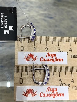 *Серьги Танзанит цв Белое арт. 2-107-293-31-740 вес 4,09 г - фото 161065 *Серьги Танзанит цв Белое арт. 2-107-293-31-740 вес 4,09 г - фото 161065