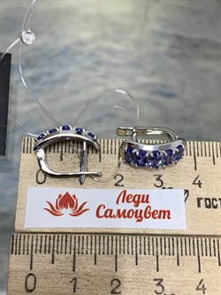 *Серьги Танзанит цв Белое арт. 2-107-293-31-740 вес 4,09 г - фото 161066 *Серьги Танзанит цв Белое арт. 2-107-293-31-740 вес 4,09 г - фото 161066