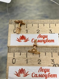 *Пусеты Триглав цв Красное арт. 2001069-932 (вес 1,54 г) - фото 161209 *Пусеты Триглав цв Красное арт. 2001069-932 (вес 1,54 г) - фото 161209