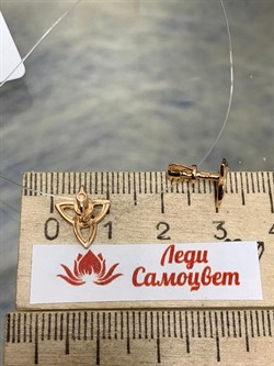 *Пусеты Триглав цв Красное арт. 2001069-932 (вес 1,54 г) - фото 161210 *Пусеты Триглав цв Красное арт. 2001069-932 (вес 1,54 г) - фото 161210