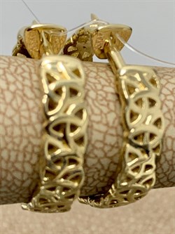 *Серьги Конго Триглав цв Лимонное арт. 2000487-91935 (вес около 5,31 г) - фото 161254