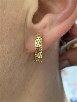 *Серьги Конго Триглав цв Лимонное арт. 2000487-91935 (вес около 5,31 г) - фото 161259