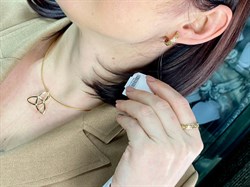 *Серьги Конго Триглав цв Лимонное арт. 2000487-91935 (вес около 5,31 г) - фото 161264