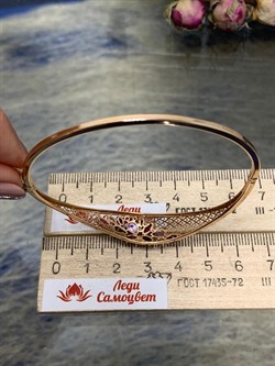 *Браслет-Бэнгл р.18,5 Микс Родолит Аметист Дымчатый Кварц цв Красное арт. 05-0544-00-299-1110-46-413 вес 7,43 г - фото 161396 *Браслет-Бэнгл р.18,5 Микс Родолит Аметист Дымчатый Кварц цв Красное арт. 05-0544-00-299-1110-46-413 вес 7,43 г - фото 161396