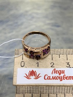 *Кольцо р.18 Микс Родолит Аметист цв Красное арт 01-5307-00-257-1111-57-760 вес 3,3 г - фото 161413 *Кольцо р.18 Микс Родолит Аметист цв Красное арт 01-5307-00-257-1111-57-760 вес 3,3 г - фото 161413