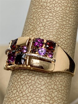 *Кольцо р.18 Микс Родолит Аметист цв Красное арт 01-5307-00-257-1111-57-760 вес 3,3 г - фото 161417 *Кольцо р.18 Микс Родолит Аметист цв Красное арт 01-5307-00-257-1111-57-760 вес 3,3 г - фото 161417