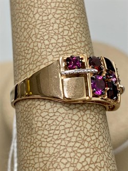 *Кольцо р.18 Микс Родолит Аметист цв Красное арт 01-5307-00-257-1111-57-760 вес 3,3 г - фото 161418 *Кольцо р.18 Микс Родолит Аметист цв Красное арт 01-5307-00-257-1111-57-760 вес 3,3 г - фото 161418