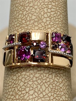 *Кольцо р.18 Микс Родолит Аметист цв Красное арт 01-5307-00-257-1111-57-760 вес 3,3 г - фото 161419 *Кольцо р.18 Микс Родолит Аметист цв Красное арт 01-5307-00-257-1111-57-760 вес 3,3 г - фото 161419