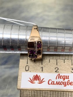 *Кольцо р.18 Микс Родолит Аметист цв Красное арт 01-5307-00-257-1111-57-760 вес 3,3 г - фото 161423 *Кольцо р.18 Микс Родолит Аметист цв Красное арт 01-5307-00-257-1111-57-760 вес 3,3 г - фото 161423