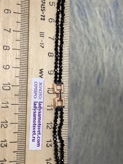*Браслет р.17 Черная Шпинель арт. Бр-2308зр416-673 Вес 4,41 г - фото 161531 *Браслет р.17 Черная Шпинель арт. Бр-2308зр416-673 Вес 4,41 г - фото 161531