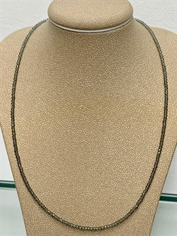 *Бусы р.40 д.2мм Серый Фианит арт. Б-01р серый-264 Вес 0,75 г - фото 161605 *Бусы р.40 д.2мм Серый Фианит арт. Б-01р серый-264 Вес 0,75 г - фото 161605