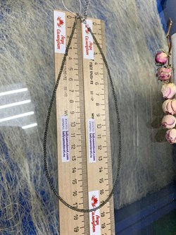 *Бусы р.40 д.2мм Серый Фианит арт. Б-01р серый-264 Вес 0,75 г - фото 161609 *Бусы р.40 д.2мм Серый Фианит арт. Б-01р серый-264 Вес 0,75 г - фото 161609