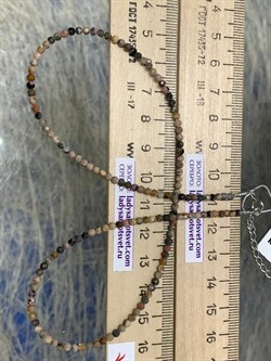 *Колье р.40 д.2мм Родонит арт. Б-02р родонит-279 Вес 4,61 г - фото 161677 *Колье р.40 д.2мм Родонит арт. Б-02р родонит-279 Вес 4,61 г - фото 161677