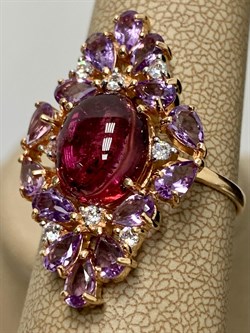 *Кольцо р.20,5 Розовый Турмалин цв Красное арт. 1793866-785 вес 7 г - фото 162073 *Кольцо р.20,5 Розовый Турмалин цв Красное арт. 1793866-785 вес 7 г - фото 162073