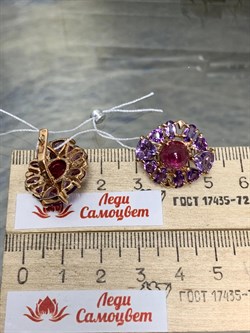 *Серьги Розовый Турмалин цв Красное арт. 2793850-300 вес 8,7 г - фото 162148 *Серьги Розовый Турмалин цв Красное арт. 2793850-300 вес 8,7 г - фото 162148