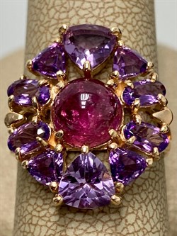 *Кольцо р.17,5 Розовый Турмалин цв Красное арт. 1793850-275 вес 5,27 г - фото 162153 *Кольцо р.17,5 Розовый Турмалин цв Красное арт. 1793850-275 вес 5,27 г - фото 162153