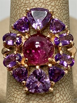 *Кольцо р.17,5 Розовый Турмалин цв Красное арт. 1793850-275 вес 5,27 г - фото 162154 *Кольцо р.17,5 Розовый Турмалин цв Красное арт. 1793850-275 вес 5,27 г - фото 162154