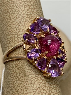 *Кольцо р.17,5 Розовый Турмалин цв Красное арт. 1793850-275 вес 5,27 г - фото 162155 *Кольцо р.17,5 Розовый Турмалин цв Красное арт. 1793850-275 вес 5,27 г - фото 162155