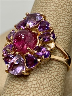 *Кольцо р.17,5 Розовый Турмалин цв Красное арт. 1793850-275 вес 5,27 г - фото 162156 *Кольцо р.17,5 Розовый Турмалин цв Красное арт. 1793850-275 вес 5,27 г - фото 162156