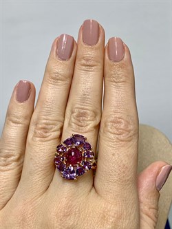 *Кольцо р.17,5 Розовый Турмалин цв Красное арт. 1793850-275 вес 5,27 г - фото 162159 *Кольцо р.17,5 Розовый Турмалин цв Красное арт. 1793850-275 вес 5,27 г - фото 162159