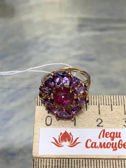 *Кольцо р.17,5 Розовый Турмалин цв Красное арт. 1793850-275 вес 5,27 г - фото 162162 *Кольцо р.17,5 Розовый Турмалин цв Красное арт. 1793850-275 вес 5,27 г - фото 162162