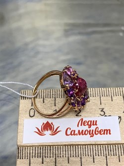*Кольцо р.17,5 Розовый Турмалин цв Красное арт. 1793850-275 вес 5,27 г - фото 162163 *Кольцо р.17,5 Розовый Турмалин цв Красное арт. 1793850-275 вес 5,27 г - фото 162163