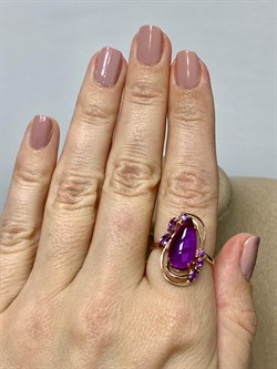 *Кольцо р.18 иск Аметист цв Красное арт. 1170145-262 вес 3,32 г - фото 162172 *Кольцо р.18 иск Аметист цв Красное арт. 1170145-262 вес 3,32 г - фото 162172