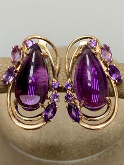 *Серьги иск Аметист цв Красное арт. 2190145-126 вес 6,49 г - фото 162178 *Серьги иск Аметист цв Красное арт. 2190145-126 вес 6,49 г - фото 162178