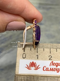 *Серьги иск Аметист цв Красное арт. 2190145-126 вес 6,49 г - фото 162182 *Серьги иск Аметист цв Красное арт. 2190145-126 вес 6,49 г - фото 162182