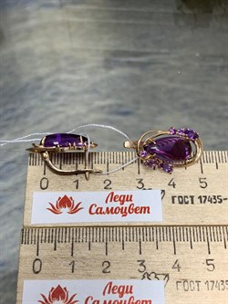 *Серьги иск Аметист цв Красное арт. 2190145-126 вес 6,49 г - фото 162184 *Серьги иск Аметист цв Красное арт. 2190145-126 вес 6,49 г - фото 162184