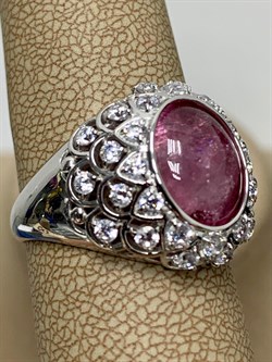 *Кольцо р.19 Розовый Турмалин цв Белое арт. 1790633-146 вес 5,86 г - фото 162236 *Кольцо р.19 Розовый Турмалин цв Белое арт. 1790633-146 вес 5,86 г - фото 162236