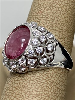 *Кольцо р.19 Розовый Турмалин цв Белое арт. 1790633-146 вес 5,86 г - фото 162237 *Кольцо р.19 Розовый Турмалин цв Белое арт. 1790633-146 вес 5,86 г - фото 162237