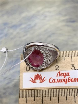 *Кольцо р.19 Розовый Турмалин цв Белое арт. 1790633-146 вес 5,86 г - фото 162240 *Кольцо р.19 Розовый Турмалин цв Белое арт. 1790633-146 вес 5,86 г - фото 162240