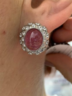 *Серьги Розовый Турмалин цв Белое арт. 2790633-661 вес 8,2 г - фото 162247 *Серьги Розовый Турмалин цв Белое арт. 2790633-661 вес 8,2 г - фото 162247